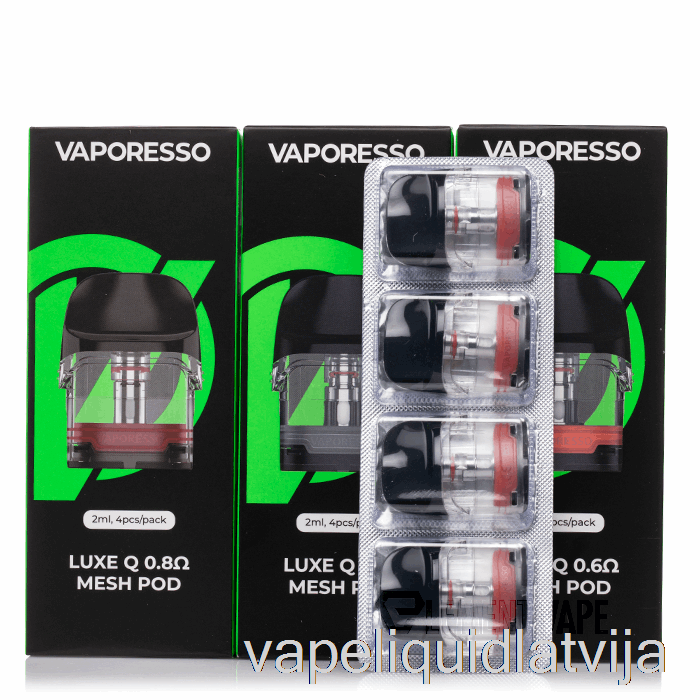 Vaporesso Luxe Q Rezerves Pods 0,6ohm Luxe Q Pods (4 Iepakojumos) Vape šķidrums